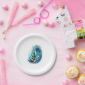 Meeresschildkröte fährt Emotion Wave. Pappteller (Party)