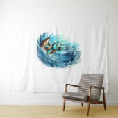 Meeresschildkröte fährt Emotion Wave. Wandteppich (Beispiel (Horizontal))