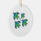 MEERESSCHILDKRÖTE-FAMILIE KERAMIK ORNAMENT (Rechts)