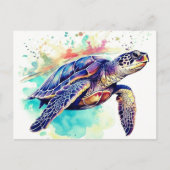 Meeresschildkröte Feiertagspostkarte (Vorderseite)