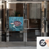 Meeresschildkröte Fensteraufkleber (Büro Tür)