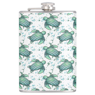 Meeresschildkröte Flachmann