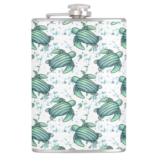 Meeresschildkröte Flachmann (Vorderseite)