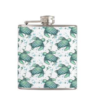 Meeresschildkröte Flachmann