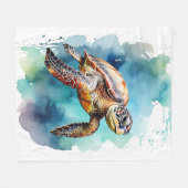 Meeresschildkröte Fleecedecke (Vorderseite (Horizontal))