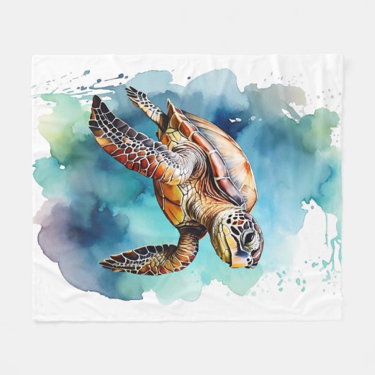 Meeresschildkröte Fleecedecke (Vorderseite (Horizontal))