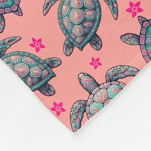 Meeresschildkröte Fleecedecke (Ecke)