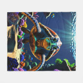 Meeresschildkröte Fleecedecke (Vorderseite (Horizontal))