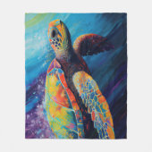 Meeresschildkröte Fleecedecke (Vorderseite)