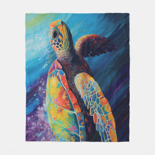 Meeresschildkröte Fleecedecke (Vorderseite)