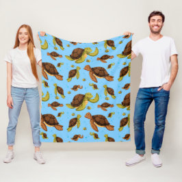Meeresschildkröte Fleecedecke