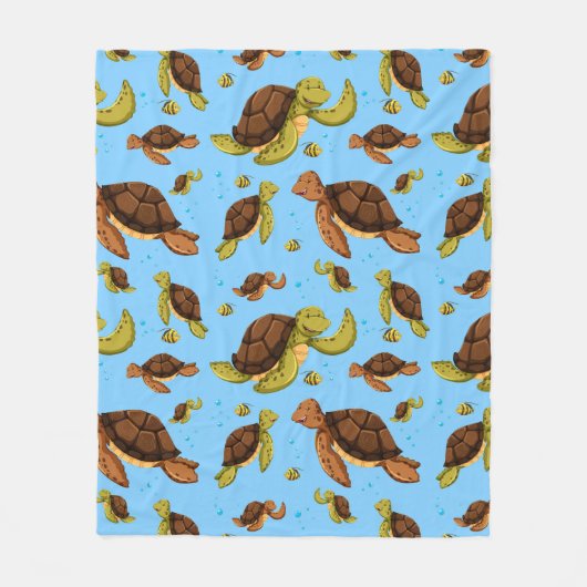 Meeresschildkröte Fleecedecke (Vorderseite)