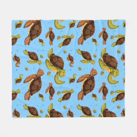 Meeresschildkröte Fleecedecke (Vorderseite (Horizontal))