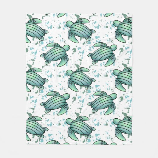 Meeresschildkröte Fleecedecke (Vorderseite)