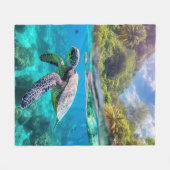 Meeresschildkröte Fleecedecke (Vorderseite (Horizontal))