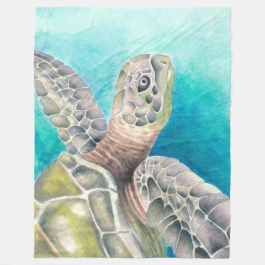 Meeresschildkröte Fleecedecke (Vorderseite)