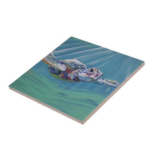 Meeresschildkröte Fliese (Seite)