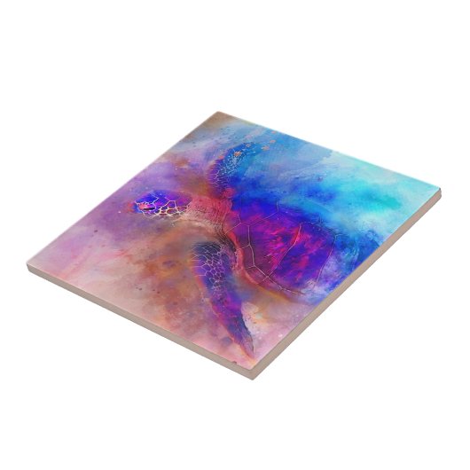 Meeresschildkröte Fliese (Seite)