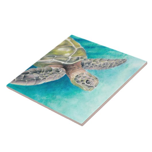 Meeresschildkröte Fliese (Seite)