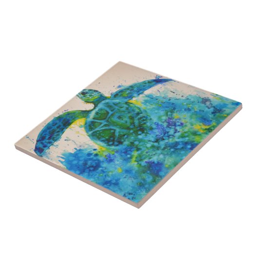 Meeresschildkröte Fliese (Seite)