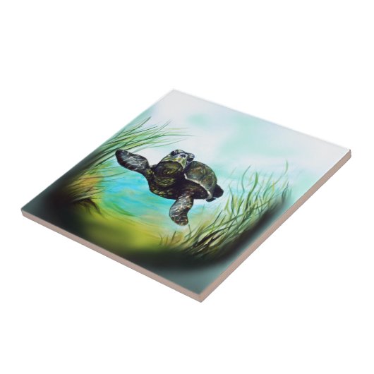 Meeresschildkröte Fliese (Seite)