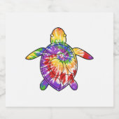 Meeresschildkröte-gefärbte Krawatte Schaumweinetikett (Einzelnes Label)