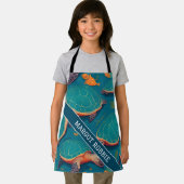 Meeresschildkröte Geometrisches Personalisiertes M Schürze (Insitu)