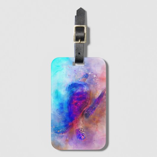 Meeresschildkröte Gepäckanhänger (Vorderseite Vertikal)