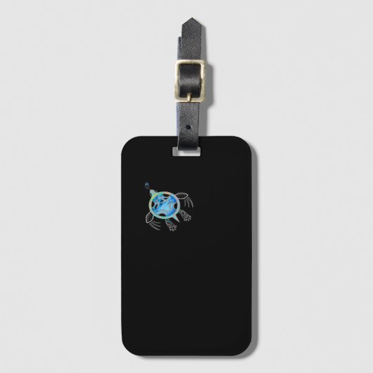 Meeresschildkröte Gepäckanhänger (Vorderseite Vertikal)