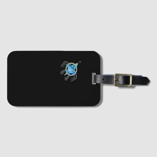 Meeresschildkröte Gepäckanhänger (Vorderseite (Horizontal))