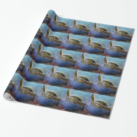 Meeresschildkröte Geschenkpapier (Ungerollt)