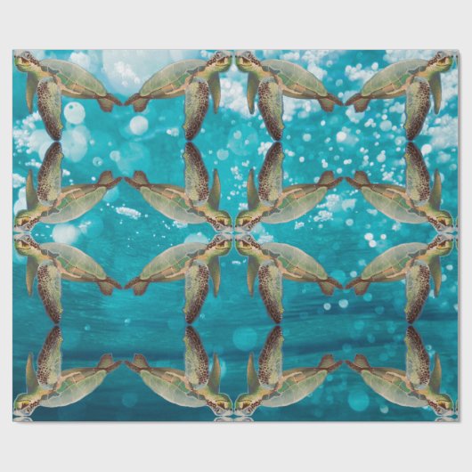 Meeresschildkröte Geschenkpapier (Flach)