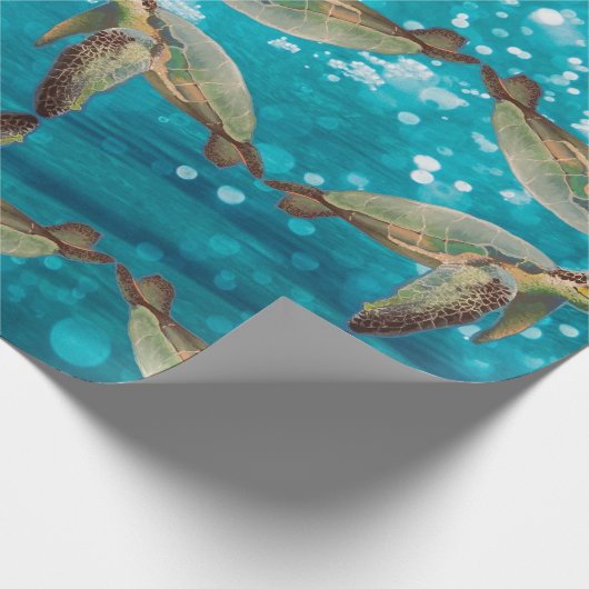 Meeresschildkröte Geschenkpapier (Ecke)