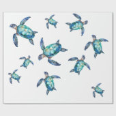 Meeresschildkröte Geschenkpapier (Flach)