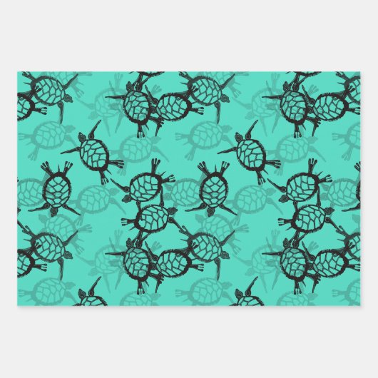 Meeresschildkröte Geschenkpapier Set (Vorderseite)