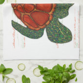 Meeresschildkröte Geschirrtuch (Gefaltet)