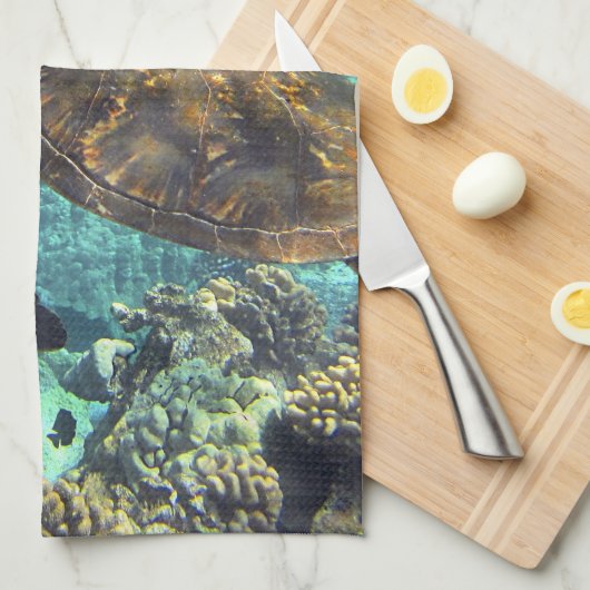 Meeresschildkröte Geschirrtuch (Viertel Falte)