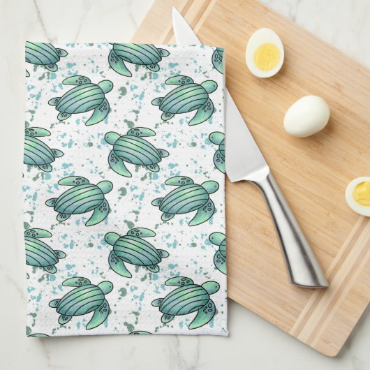 Meeresschildkröte Geschirrtuch (Viertel Falte)