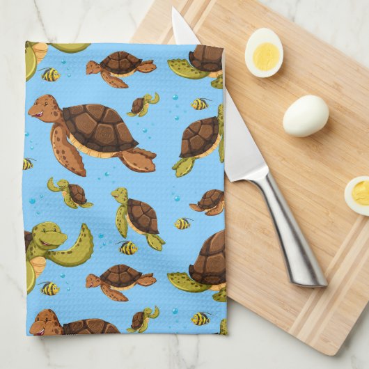 Meeresschildkröte Geschirrtuch (Viertel Falte)
