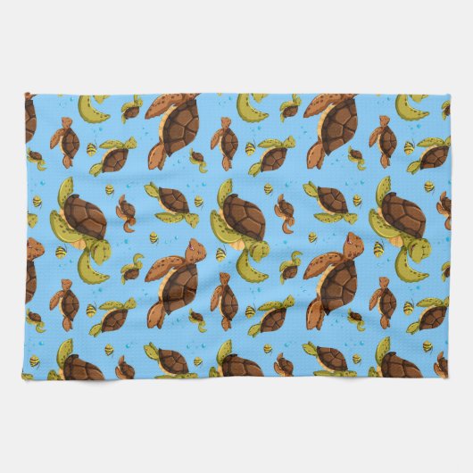 Meeresschildkröte Geschirrtuch (Horizontal)