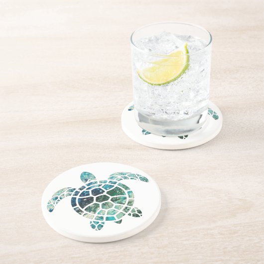 Meeresschildkröte Getränkeuntersetzer (Seite)