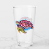 Meeresschildkröte Glas (Rückseite)