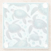 Meeresschildkröte Glasuntersetzer (Rückseite)