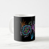 Meeresschildkröte-Glühen Kaffeetasse (Vorderseite Links)