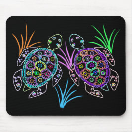 Meeresschildkröte-Glühen Mousepad
