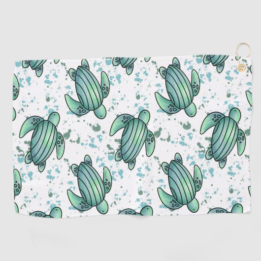 Meeresschildkröte Golfhandtuch (Horizontal)