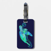 Meeresschildkröte-Grafik Gepäckanhänger (Rückseite vertikal)