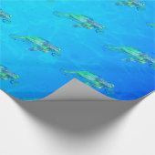 Meeresschildkröte-Grafik Geschenkpapier (Ecke)