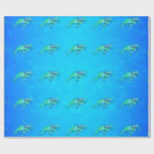 Meeresschildkröte-Grafik Geschenkpapier (Flach)