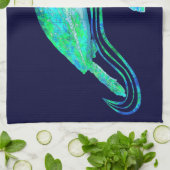 Meeresschildkröte-Grafik Küchentuch (Gefaltet)